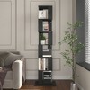 LIVAREEmlen 6 Tier Rotating Bookshelf, Floor Rack Simple Bookcase with Acrylic Plate Student Multi-Function Creative Bookshelf for Living Room - 2 of 4