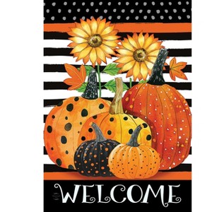 Briarwood Lane Fall House Flag 40x28 For Outdoor Pumpkins and Stripes For Fall House Flag - 1 of 4