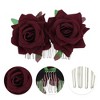 Unique Bargains Women's Portable Simulated Flowers Hair Clip Comb 1 Pc - 3 of 4