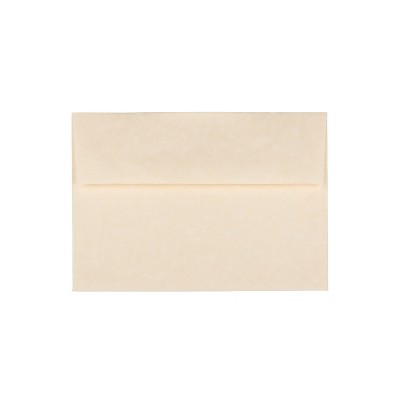 JAM Paper A7 Parchment Invitation Envelopes 5.25 x 7.25 Natural Recycled 35394