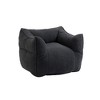 CAVINAS Faux Fur Bean Bag Chair with Footstool,Lazy Floor Sofa Chair with High Resilience Memory Foam,Cozy Lounge Chair for Living Room - 4 of 4