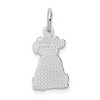 Black Bow Jewelry 14k White Gold Polished and Textured Puppy Charm - 3 of 4