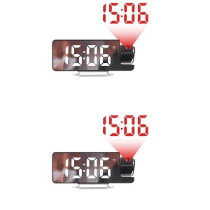 REGALWOVEN 2 Pcs Plastic Digital Corded Adjustable Accurate Electric Alarm Clock 7.5 x 2.8 x 1 inch - 1 of 4