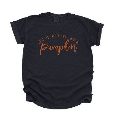 Simply Sage Market Women's Life Is Better With Pumpkins Short Sleeve Garment Dyed Tee