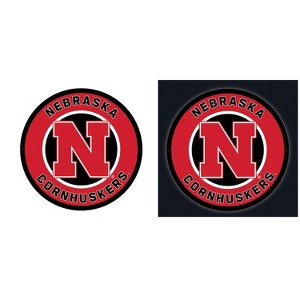 Evergreen Ultra-Thin Edgelight LED Wall Decor, Round, University of Nebraska- 23 x 23 Inches Made In USA - 1 of 4