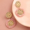 SOHI Women's White Circular Drop Earrings - 2 of 3