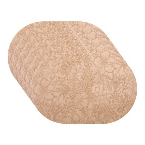 REGALWOVEN Placemats Set of 6 Leather Placemats for Kitchen Dining Table Decor Waterproof Heat Resistant Table Placemats - 1 of 4