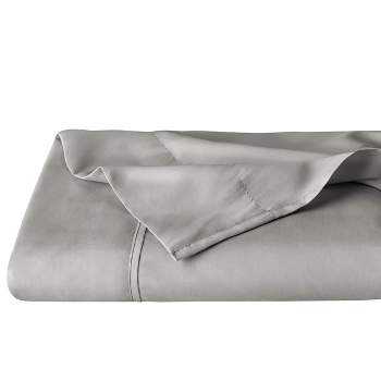 Queen Light Grey Hydro-Brushed Flat Top Sheet by Bare Home