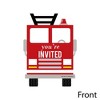 Big Dot of Happiness Fired Up Fire Truck - Shaped Fill-in Invites - Firetruck Baby Shower or Birthday Party Invite Cards with Envelopes - Set of 12 - 2 of 4