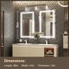 Keonjinn LED Front Light Bathroom Vanity Wall Mirror, 3 Color Temperatures, Anti-fog - 3 of 4