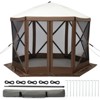4/6 Sided Pop-Up Canopy Tent - Mosquito Net Shelter w/Adjustable Height for Camping & Backyard - 2 of 4