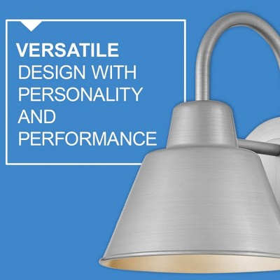 Wes Compact Outdoor Gooseneck Sconce in Antique Brushed Aluminum