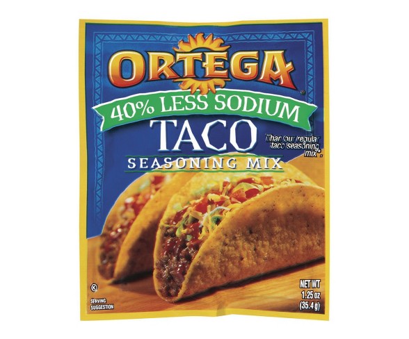 Ortega&#174; Taco Seasoning Mix 40% Less Sodium 1.25oz