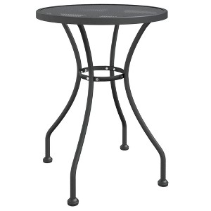 vidaXL Patio Table, 23.6"x28.3" Expanded Metal Mesh Anthracite - 1 of 4