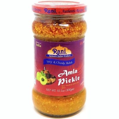 Amla Pickle (Spicy Gooseberry Relish) - 10.5oz (300g) - Rani Brand Authentic Indian Products