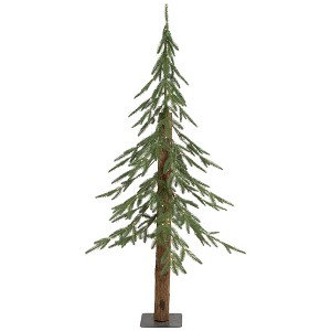 Northlight Pre-Lit Medium Alpine Artificial Christmas Tree - 4' - Clear LED Lights - 1 of 4