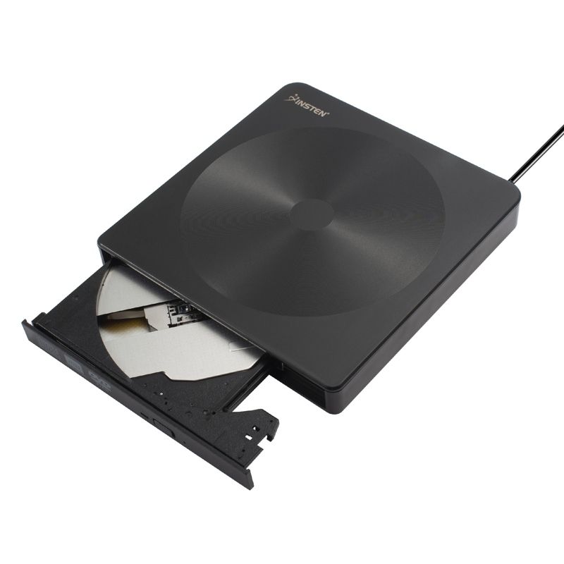 Insten External CD DVD Drive for Laptop, USB 3.0 Type-C Portable CD DVD Player Burner Reader Rewrite Optical Disk, Black, 4 of 10