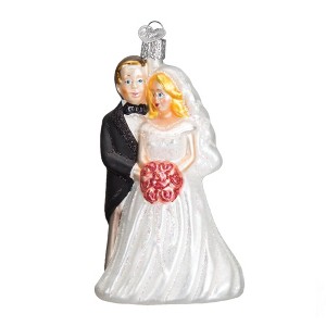 Old World Christmas Blown Glass Ornament for Christmas Tree, Bride and Groom - 1 of 4