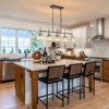 LLHZSY Linear Island Pendant Chandelier 35 2/5" Wide Modern Crystal Shade, 5-Light Fixture for Dining Room Kitchen - 3 of 4