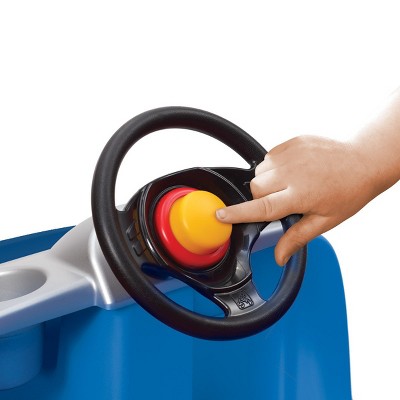 Blue Plastic Ride-On Push Car with Safety Strap