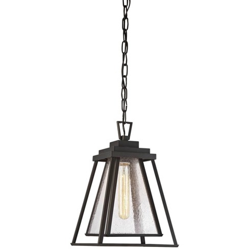 Minka Lavery Modern Outdoor Hanging Light Fixture Dakota Bronze Damp Rated 14 1/4" Glass Shade for Post Exterior Barn Porch Patio - image 1 of 1