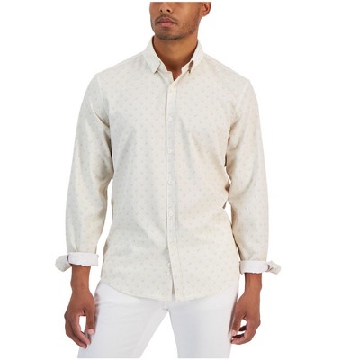 Alfani Mens Alphatech Performance Button Up Shirt