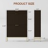 Coucheta 29'' Shoe Storage Cabinet with 2 Flip Doors, Freestanding Narrow Shoe Rack with Open Shelf and Metal Legs, for Entryway Hallway - 3 of 4