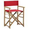 vidaXL Director's Chair Set of 2 Dark Grey Bamboo, Polyester Standard - 2 of 4