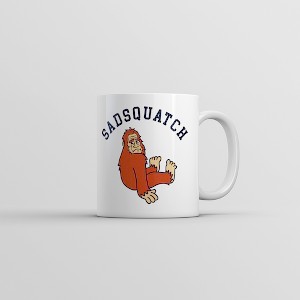 Crazy Dog T-Shirts Sadsquatch Mug Funny Depressed Crying Big Foot Joke Cup-11oz - 1 of 4