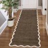 Modern Washable Rug Scalloped Rug with Non Slip Backing - 3 of 4