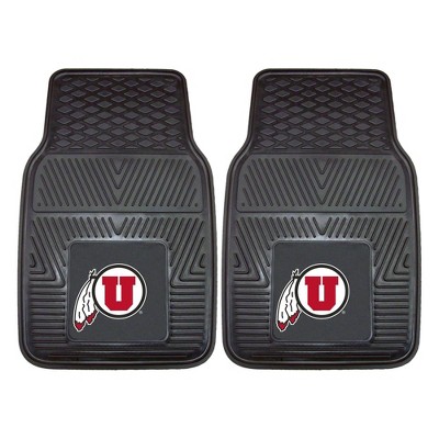 NCAA Utah Utes Vinyl Car Mat Set - 2pc