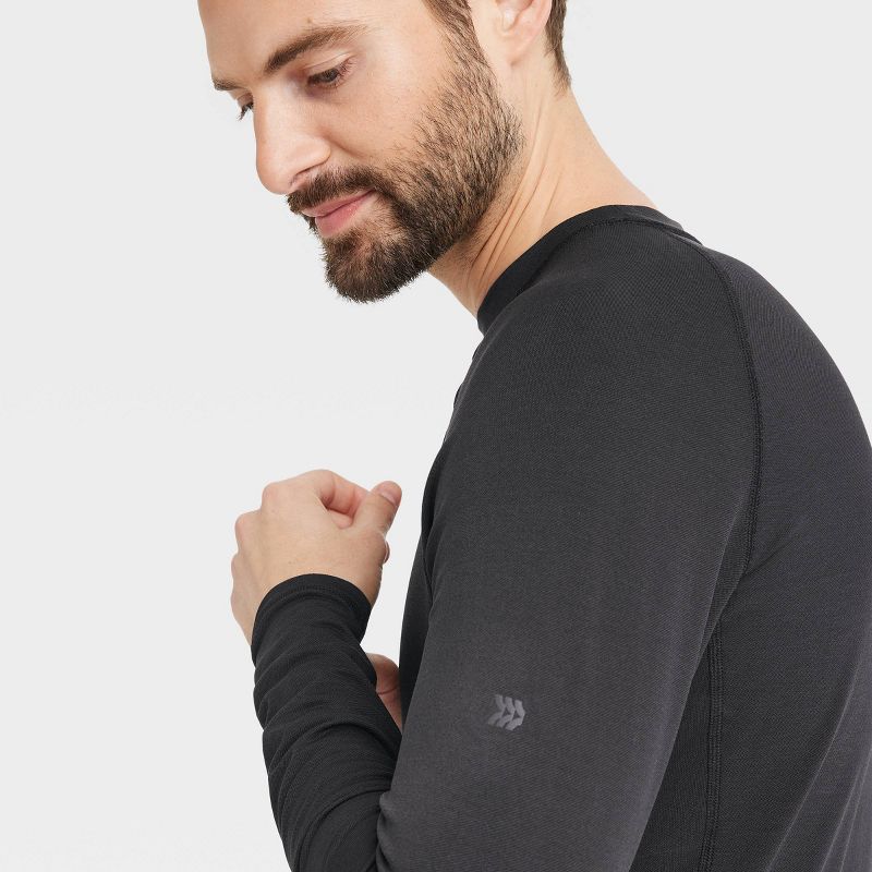 Men's Fitted Cold Mock Long Sleeve Athletic Top - All In Motion™, 3 of 4