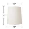 Springcrest Large Drum Lamp Shade Off-White Fabric 14" Top x 16" Bottom x 18" High Spider with Replacement Harp and Finial Fitting - 3 of 3