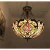 Chloe Lighting Pauline Tiffany-Style 4 Light Inverted Ceiling Pendant 24`` Shade - 2 of 2