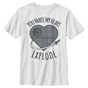 Boy's Star Wars Valentine Death Star Heart T-Shirt - 1 of 4