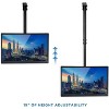 Mount-It! Full Motion Ceiling TV Mount Bracket | Fits 32 - 70 Inch Flat Panel TVs | Adjustable Height Telescoping Tilt and Swivel | 110 Lbs. Capacity - image 3 of 4