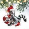 Ring Tailed Lemur Draped in Christmas Fun Glass Christmas Ornament, Madagascar Decor| OrnamentallyYou - 4 of 4