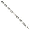 Chisel Stainless Steel Brushed and Polished Curb Link 8" ID Bracelet - 3 of 4
