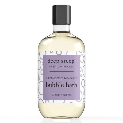Deep Steep Calm Relaxing Organic Coconut Oil, Shea Butter, Argan Oil, and Aloe Vera Juice Scented Bubble Bath Liquid 17 oz