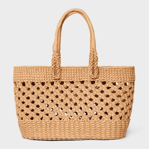 Large Straw Tote Handbag A New Day Target