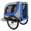 XINGHANZHENXUAN Large Folding Bike Trailer for Dogs, All-Terrain Pet Carrier for Cycling, Jogging, Camping, Outdoor Adventures - 3 of 4