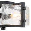 Possini Euro Design Adri Modern Ceiling Light Flush Mount Fixture Black 16 1/2" Wide Black 4-Light Textured Glass for Bedroom Kitchen Living Room Home - 3 of 4