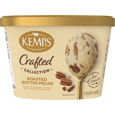 Kemps Crafted Collection Roasted Butter Pecan Ice Cream - 1.5qt