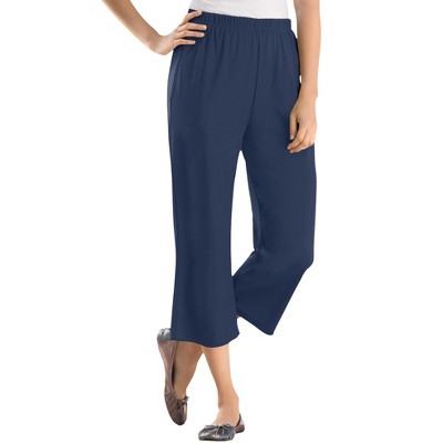Woman Within Women's Plus Size Petite 7-Day Knit Capri