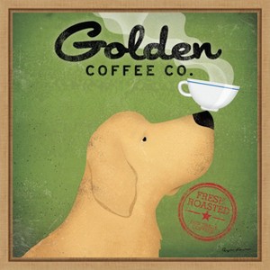 Amanti Art Golden Dog Coffee Co by Ryan Fowler Framed Canvas Wall Art - 1 of 4