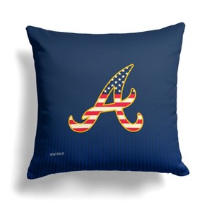 MLB Atlanta Braves Celebrate Series Throw Pillow 18x18 Inches - 1 of 4
