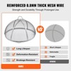 VEVOR Firepit Spark Screen Lid,40" Diameter, Outdoor Firepit Ring Cover Round Accessories,Fire Pit Metal Cover,Stainless Steel Fire Ring Covers,Silver - 4 of 4