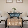 Dining Table Set for 4, Kitchen Table with Boucle Chairs for 4, Modern Rectangular Dining Table with Storage Rack for Small Space - 3 of 4