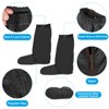 Unique Bargains Waterproof Outdoor Protective Zipper Rain Snow Boot Shoe Gaiters 1 Pair Black - 4 of 4