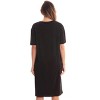 Just Love Womens Nightgown - Short Sleeve Henley Oversized Sleepwear Gown - 3 of 3